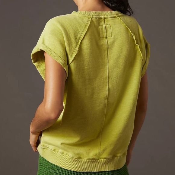 Scott Csoke Anthropologie Sweatshirt XS All I Ever Wanted Was Love Green - Picture 2 of 11